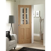 Malton Internal Oak Door with Clear Bevelled Glass - All Sizes -