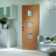 Messina Internal Oak Door with Obscure Glass - All Sizes -