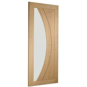 Salerno Pre-Finished Internal Oak Door with Clear Glass -