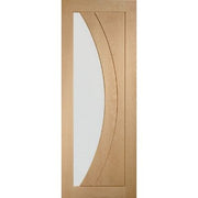 Salerno Unfinished Internal Oak Door with Clear Glass -