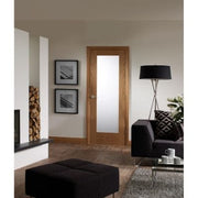 Pattern 10 Unfinished Internal Oak Door with Obscure Glass -