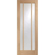 Worcester Pre-Finished Internal Oak Door with Clear Glass -
