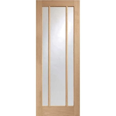 Worcester Pre-Finished Internal Oak Door with Clear Glass -