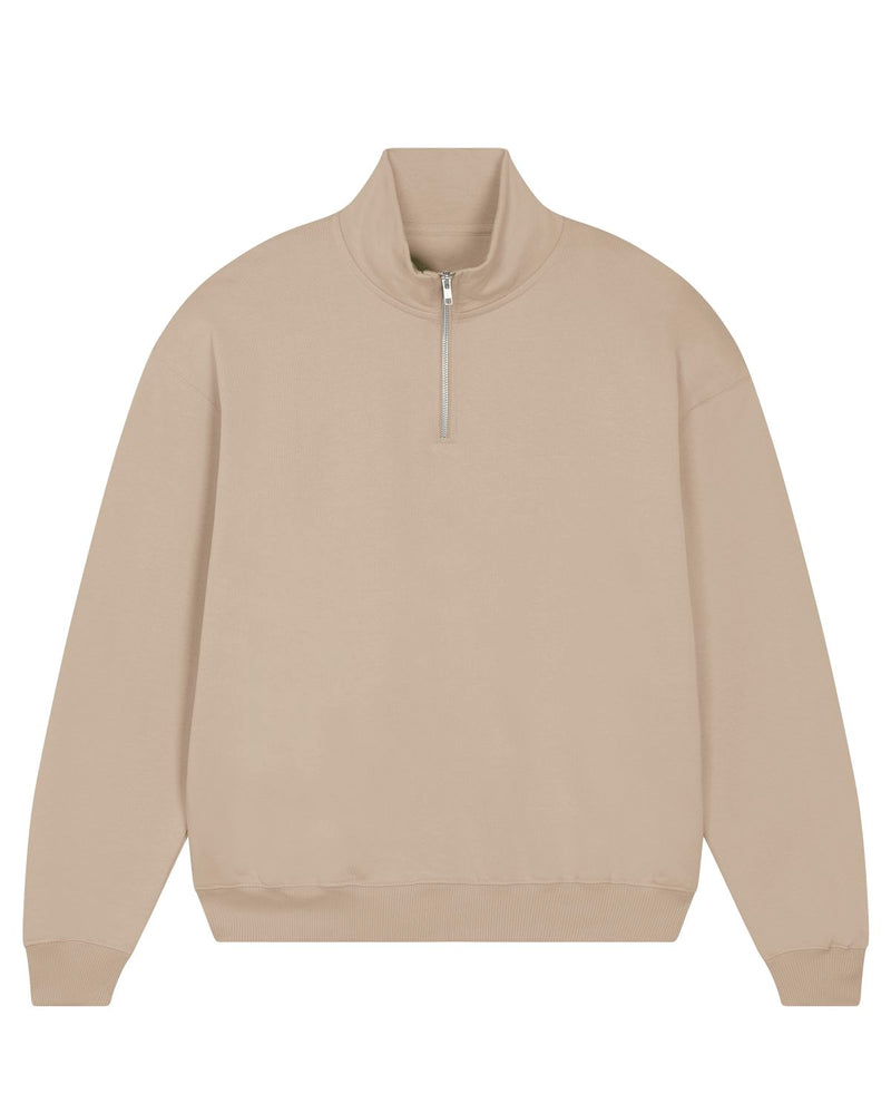 Organic Boxy Quarter Zip Sweatshirt: Unisex