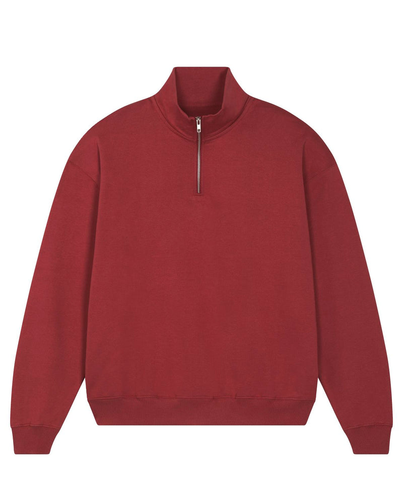 Organic Boxy Quarter Zip Sweatshirt: Unisex