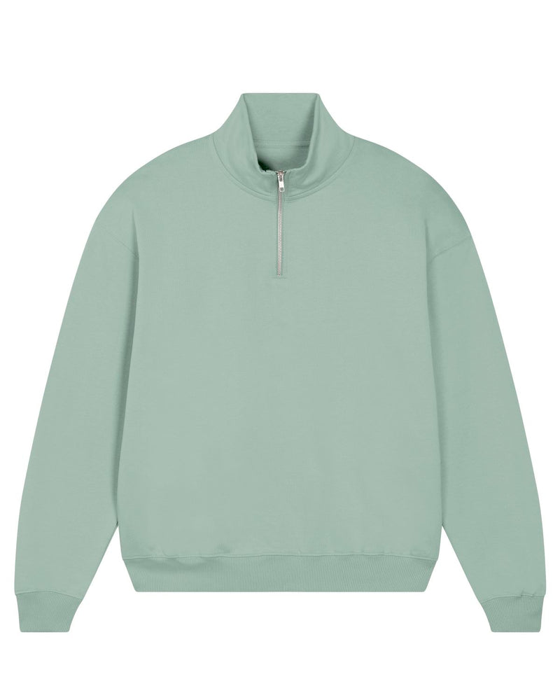 Organic Boxy Quarter Zip Sweatshirt: Unisex