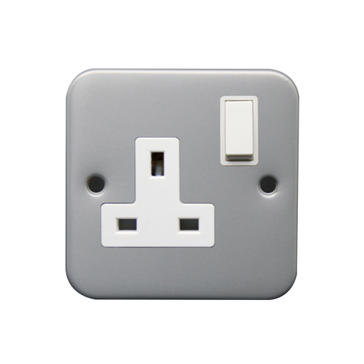 Caradok 1G 13A DP Switched Socket Metalclad -