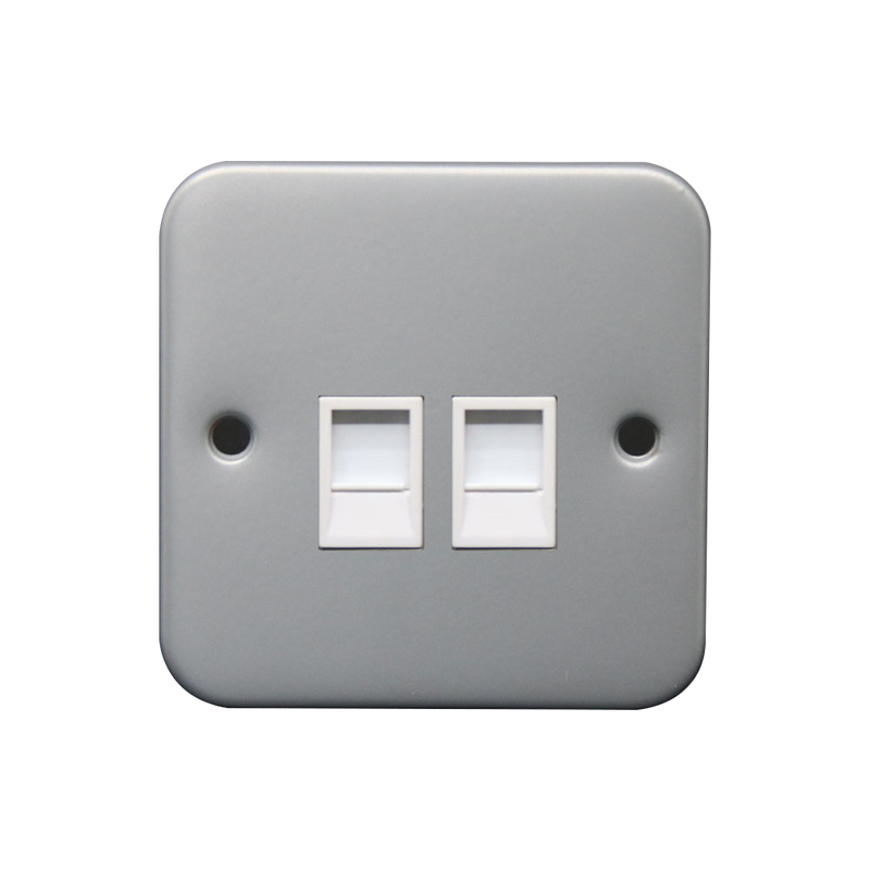 Caradok 2G RJ45 Cat5 Socket Metalclad -