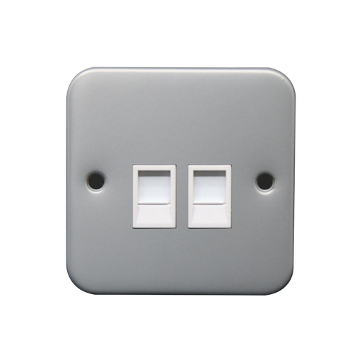 Caradok 2G RJ45 Cat5 Socket Metalclad -
