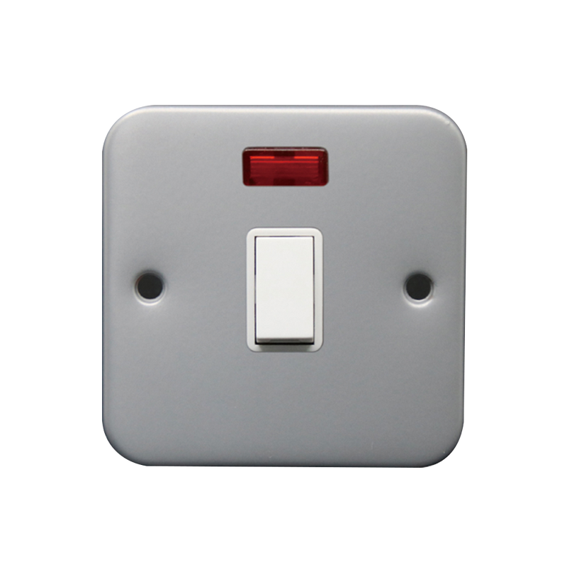 Caradok 20A DP Switch c/w Neon Metalclad -