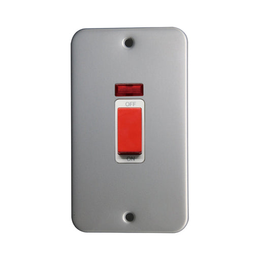 Caradok 2G 45A DP Switch c/w Neon Metalclad -