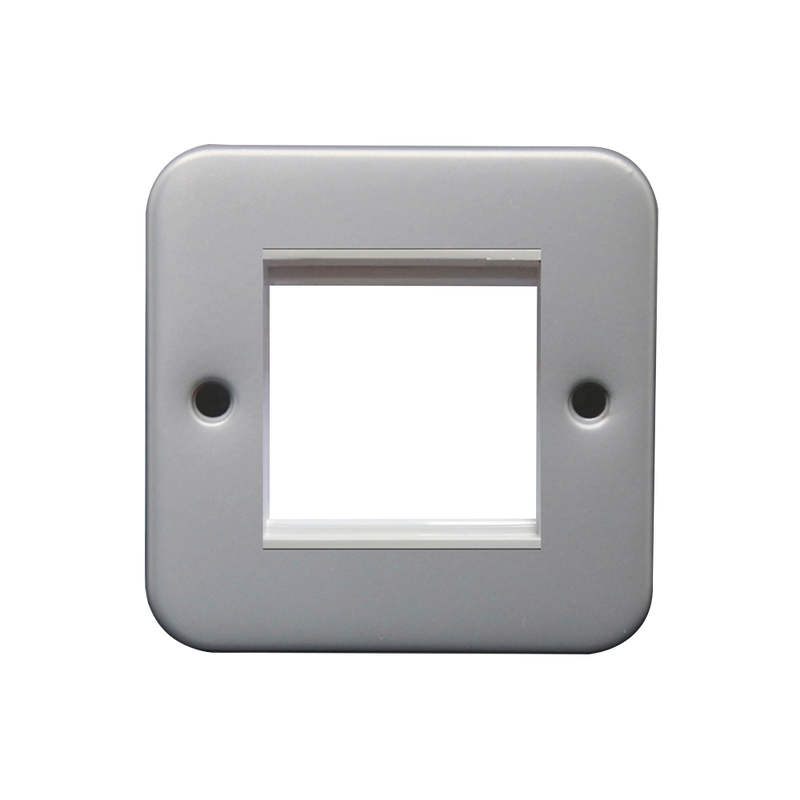 Caradok 1G 2 Module Data Frame c/w Back Box Metalclad -