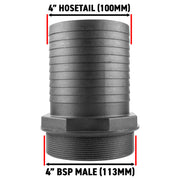 Pond Straight Connector 4" BSPM - 100mm - Home & Garden > Decor > Fountains & Ponds > Fountain & Pond Accessories POND