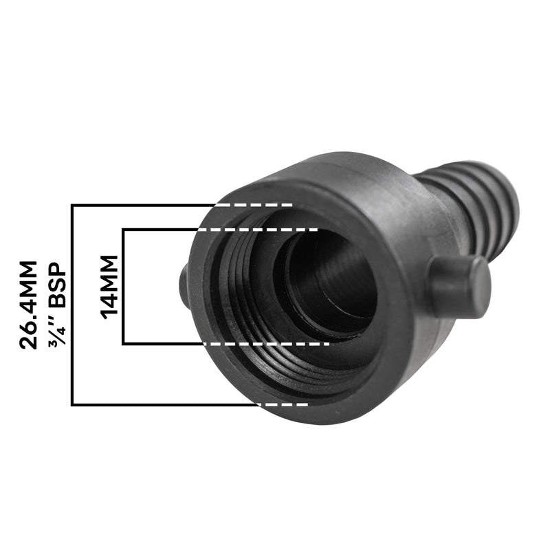 Pond Straight Connector 3/4" BSPF - 19mm - Home & Garden > Decor > Fountains & Ponds > Fountain & Pond Accessories POND