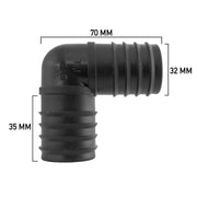 Pond Elbow Connector 32mm - Home & Garden > Decor > Fountains & Ponds > Fountain & Pond Accessories POND
