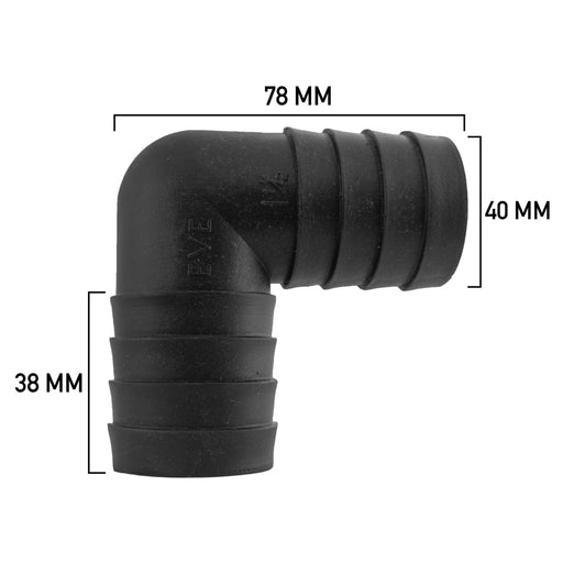 Pond Elbow Connector 40mm - Home & Garden > Decor > Fountains & Ponds > Fountain & Pond Accessories POND