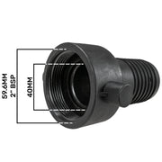 Pond Straight Connector 2" BSPF - 50mm - Home & Garden > Decor > Fountains & Ponds > Fountain & Pond Accessories POND