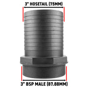 Pond Straight Connector 3" BSPM - 75mm - Home & Garden > Decor > Fountains & Ponds > Fountain & Pond Accessories POND