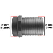 Pond Straight Connector 3" BSPM - 75mm - Home & Garden > Decor > Fountains & Ponds > Fountain & Pond Accessories POND