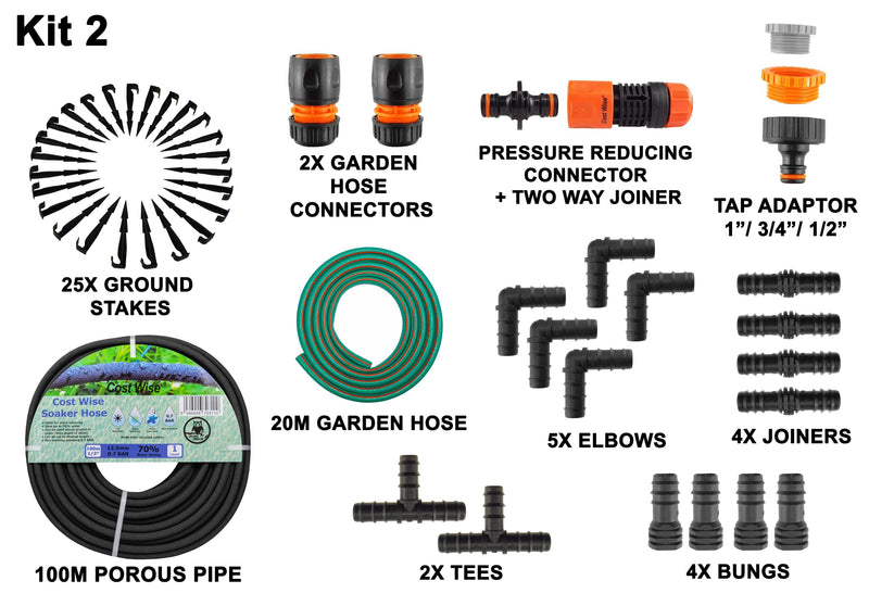 Porous Pipe Kit, POROUS-KIT2 - Home & Garden > Lawn & Garden > Watering & Irrigation Garden watering
