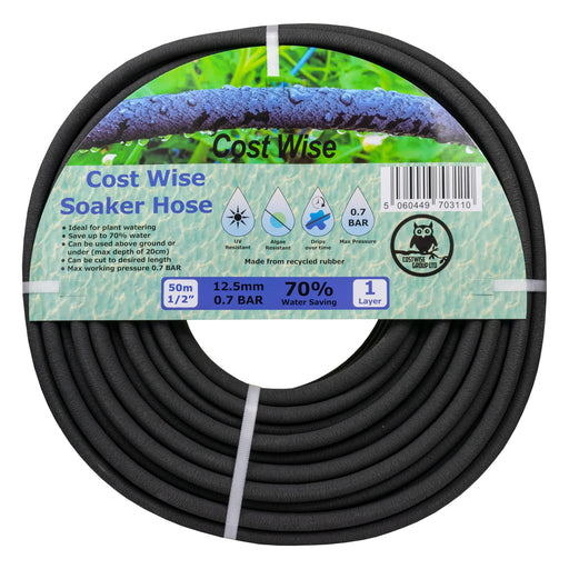 Porous Pipe Soaker Hose Cost Wise 50m - Home & Garden > Lawn & Garden > Watering & Irrigation Garden watering