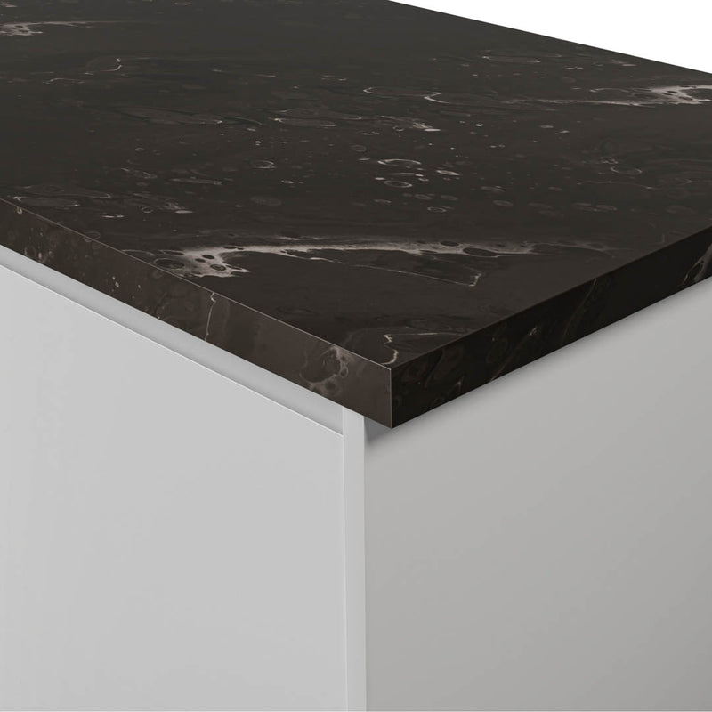 Formica Originals PP5015 Black Painted Marble Laminate Kitchen Worktops - Satin NDF Finish - Hardware > Building Materials > Countertops