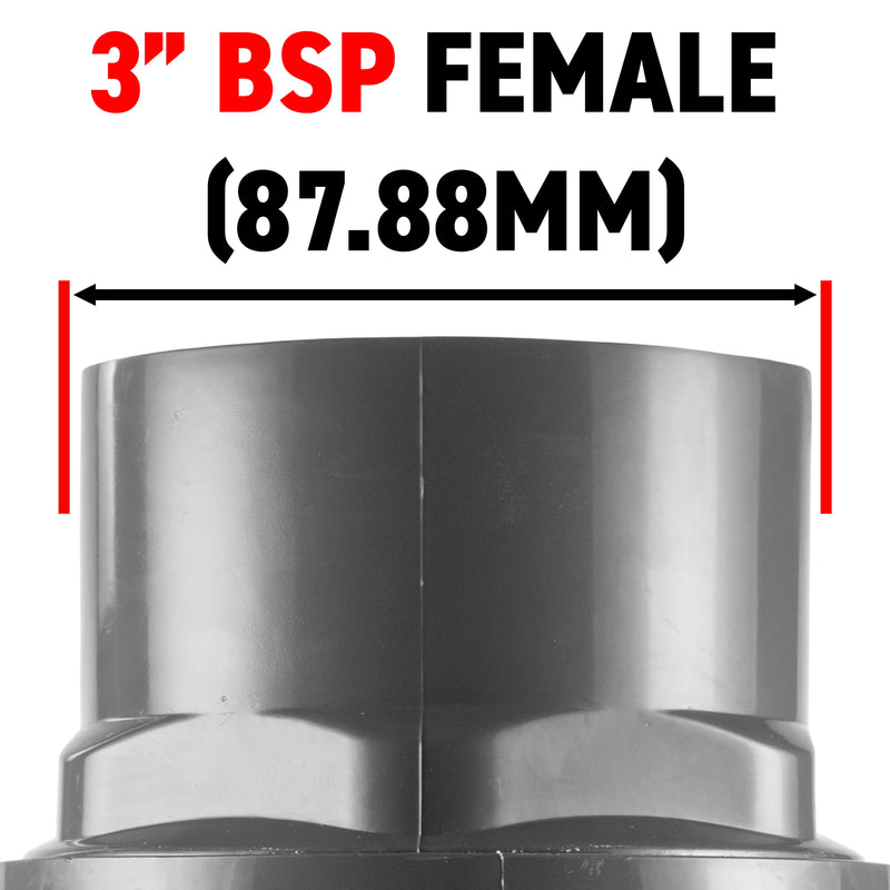 PP 3" BSPF Stopcock with Stainless Steel Ball Valve and Handle - Hardware > Plumbing > Plumbing Fittings & Supports Tech Hose & Fittings