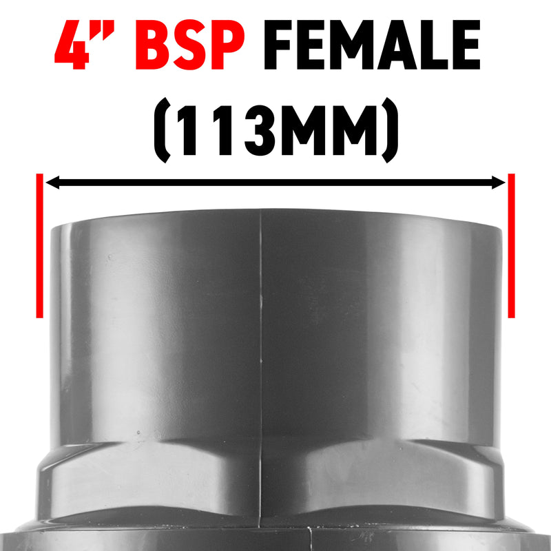 PP 4" BSPF Stopcock with Stainless Steel Ball Valve and Handle - Hardware > Plumbing > Plumbing Fittings & Supports Tech Hose & Fittings