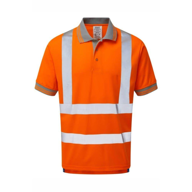 PULSAR PR176 Hi-Vis Orange Polo Shirt - HI-VIS T-SHIRTS