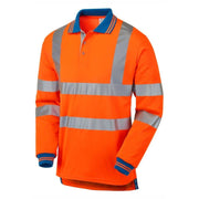 PULSAR PR470-CRS Hi-Vis Orange Cut Resistant Sleeve Polo Shirt - HI-VIS T-SHIRTS