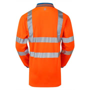PULSAR PR470-CRS Hi-Vis Orange Cut Resistant Sleeve Polo Shirt - HI-VIS T-SHIRTS