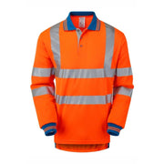 PULSAR PR470-CRS Hi-Vis Orange Cut Resistant Sleeve Polo Shirt - HI-VIS T-SHIRTS
