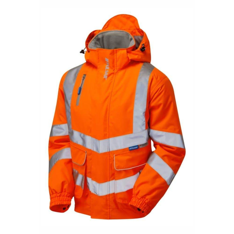 PULSAR PR496 Hi-Vis Orange Padded Bomber Jacket - HI-VIS JACKETS & COATS