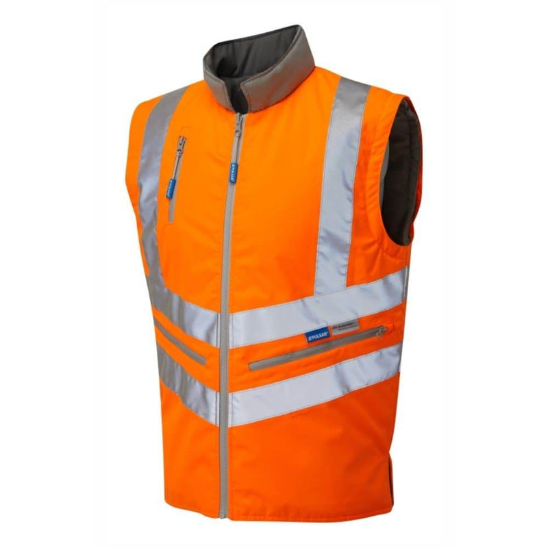 PULSAR PR498 Hi-Vis Orange Interactive Body Warmer - HI-VIS JACKETS & COATS