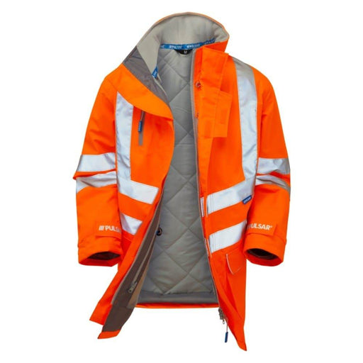 PULSAR PR502 Hi-Vis Orange Padded Storm Coat - HI-VIS JACKETS & COATS