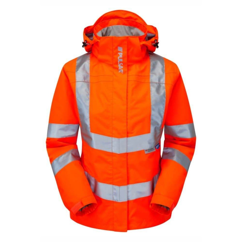 PULSAR PR705 Rail Spec Ladies Unlined Storm Coat - WOMENS HI-VIS CLOTHING