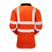 PULSAR PRARC21 Rail Spec FR-AST-ARC Hi-Vis Long Sleeve Polo Shirt - FLAME RETARDANT SHIRTS