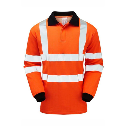 PULSAR PRARC21 Rail Spec FR-AST-ARC Hi-Vis Long Sleeve Polo Shirt - FLAME RETARDANT SHIRTS