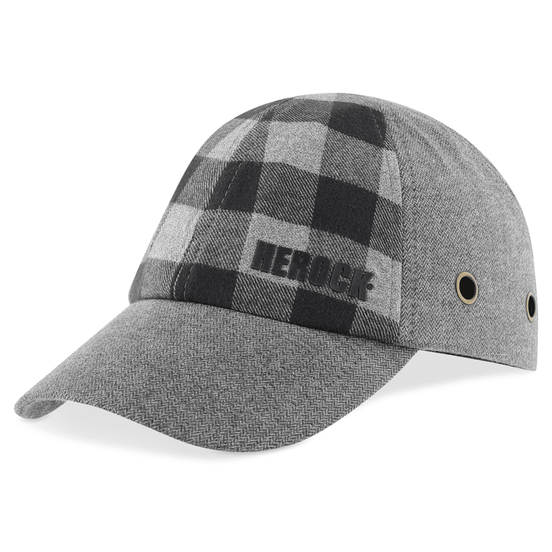Herock Skoll Grey Check Safety Bump Cap - HARD HATS & ACCESSORIES