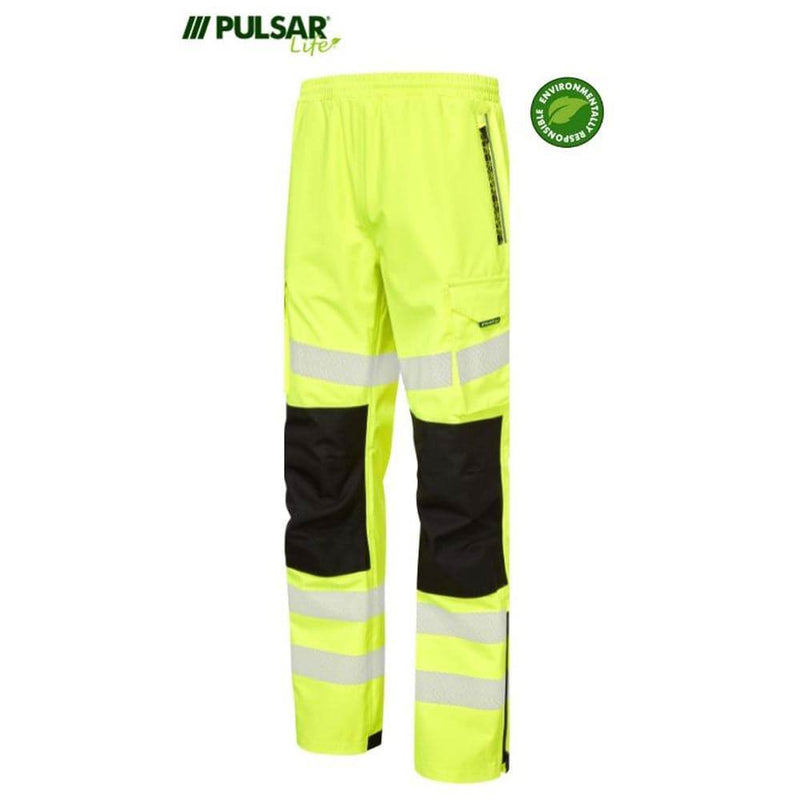 PULSAR® LIFE LFE906 GRS Waterproof Overtrouser Yellow - Apparel & Accessories > Clothing HI-VIS TROUSERS