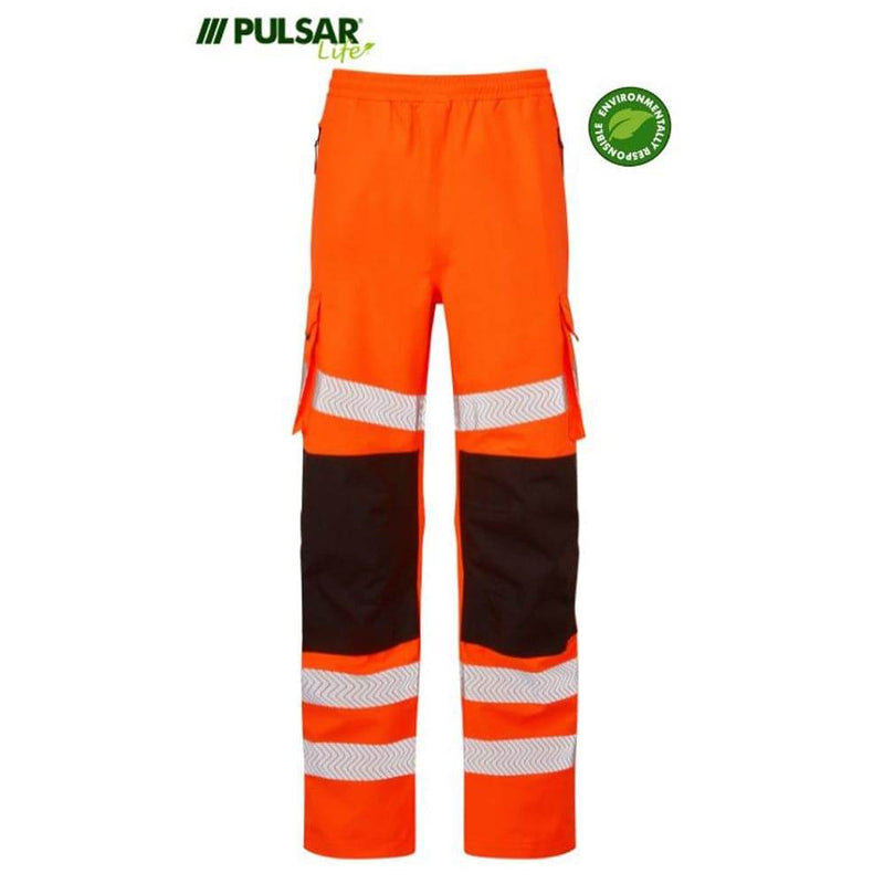 PULSAR® LIFE LFE907 GRS Waterproof Overtrouser Orange - Apparel & Accessories HI-VIS TROUSERS