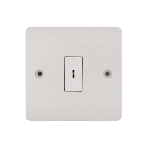 Caradok 10A 1G 2Way Key Switch - Caradok - The Classics - White Plastic