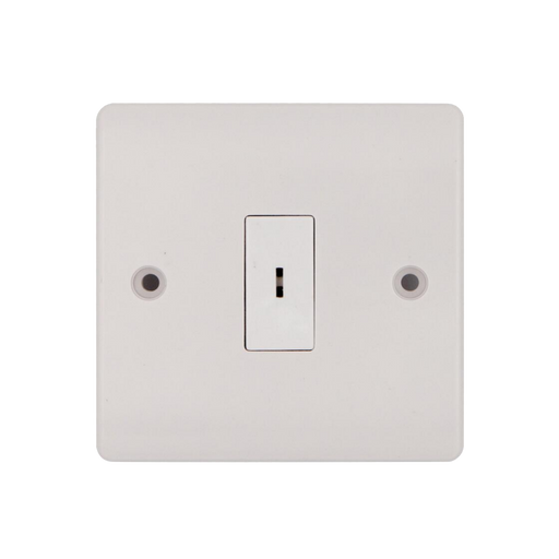 Caradok 10A 1G DP Key Switch - Caradok - The Classics - White Plastic