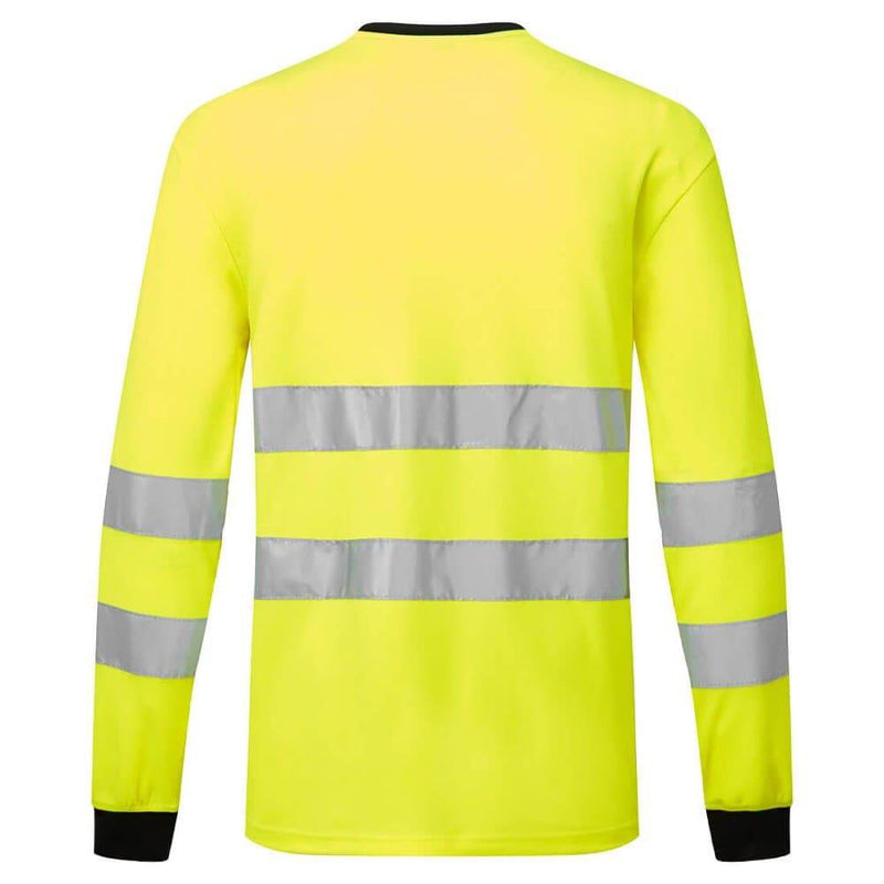 PORTWEST PW221 PW2 HI-VIS T-SHIRT L/S - HI-VIS T-SHIRTS