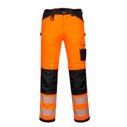 Portwest PW303 PW3 Hi-Vis Lightweight Stretch Work Trousers - HI-VIS TROUSERS