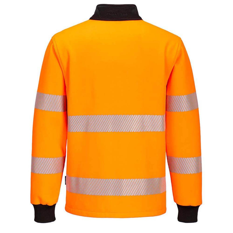 Portwest PW326 PW3 Hi-Vis 1/4 Zip Sweatshirt - HI-VIS SWEATSHIRTS & HOODIES