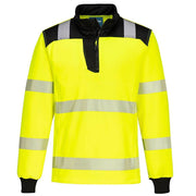 Portwest PW326 PW3 Hi-Vis 1/4 Zip Sweatshirt - HI-VIS SWEATSHIRTS & HOODIES