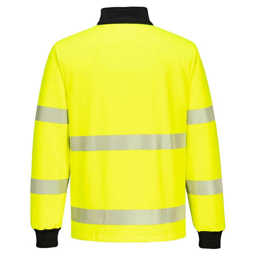 Portwest PW326 PW3 Hi-Vis 1/4 Zip Sweatshirt - HI-VIS SWEATSHIRTS & HOODIES