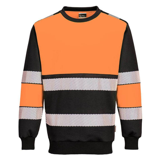 Portwest PW376 PW3 Hi-Vis Class 1 Crew Neck Sweatshirt - HI-VIS SWEATSHIRTS & HOODIES