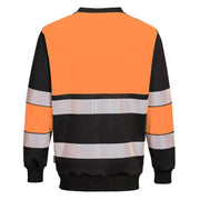 Portwest PW376 PW3 Hi-Vis Class 1 Crew Neck Sweatshirt - HI-VIS SWEATSHIRTS & HOODIES